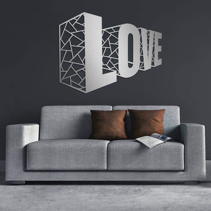 Edelstahl-Wandbild "Love"