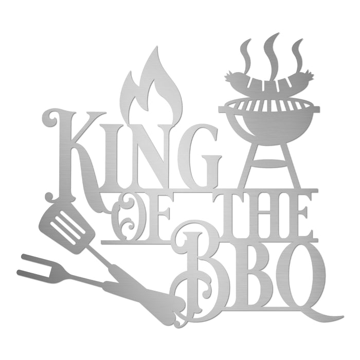 Edelstahl-Grillschild "King of the BBQ"