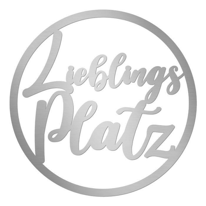 Edelstahlschild "Lieblingsplatz"